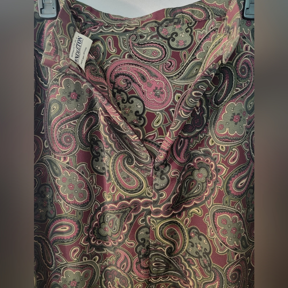 Vintage Pendleton Multicolor Paisley A-Line Skirt Size 6 - Picture 6 of 9